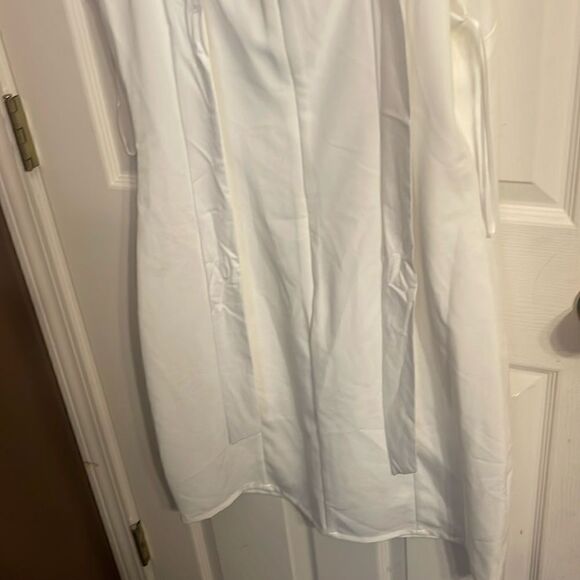 Sam Edelman  White Bow Back Sleeveless Sheath Jewel Neck Dress NWOT Size 12 - Picture 5 of 10